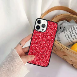 Red Bandana Paisley Phone Case - Stylish Coque Cover Shell - iPhone 12 or12 Pro (03)