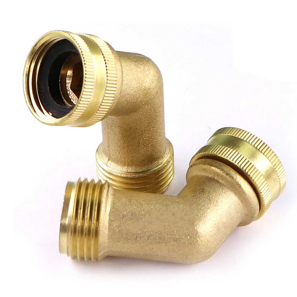 

NPT Thread 3/4" 130° Brass Elbow Movable Joint Adapter Copper Quick Connector Garden Watering Irrigation Fittings Connect Repair