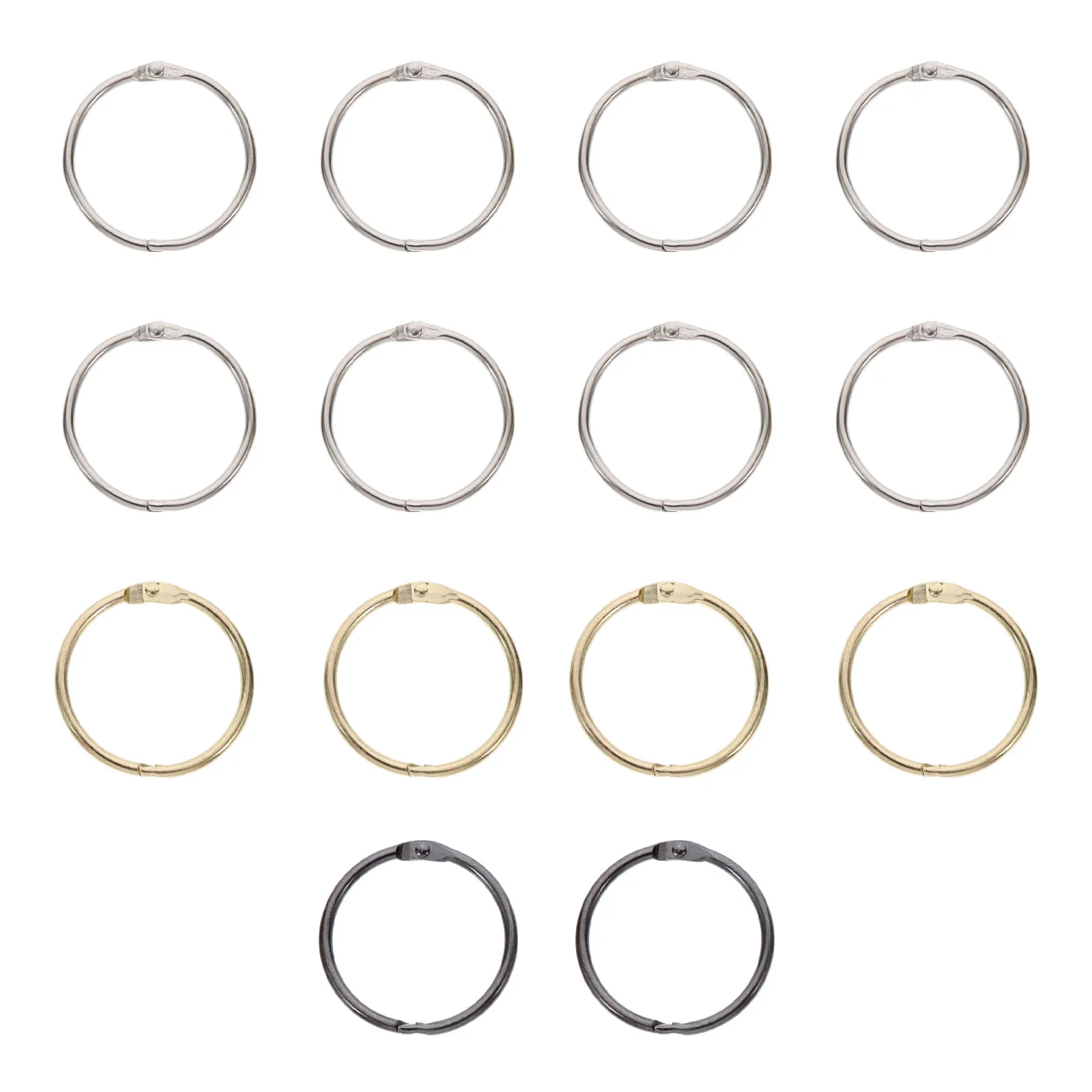 14Pcs 바인더 링 금속 루스 리프 30Mm 사무실 학교 노트북 바인더 액세서리에 대한 강력한 경량 금속 링