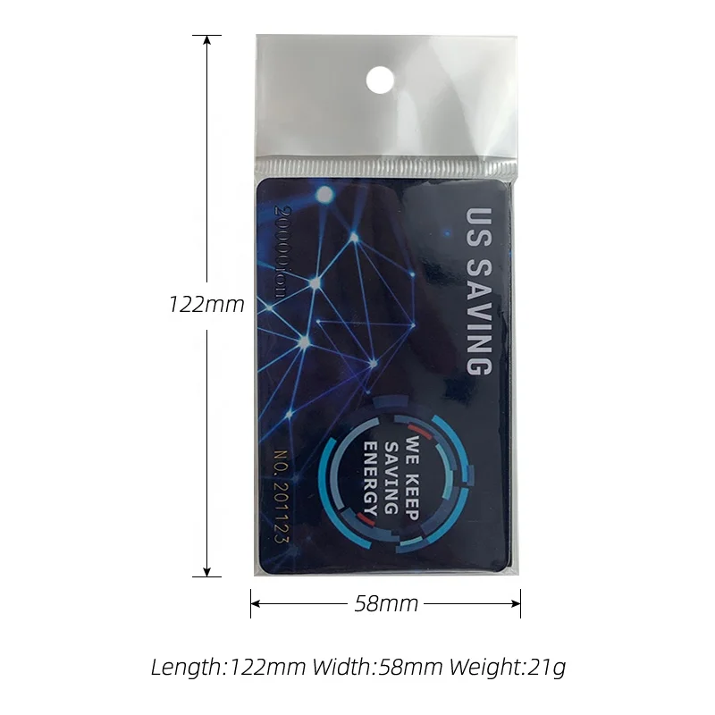 Bio 2000 negative ions power saver energy card terahertz chip electronic power saving card power saving card