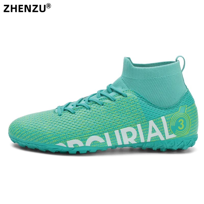 ZHENZU Size 31 45 Professional Football Boots Men Kids Soccer Shoes Sneakers Cleats Futsal Football Shoes for Boys Girl