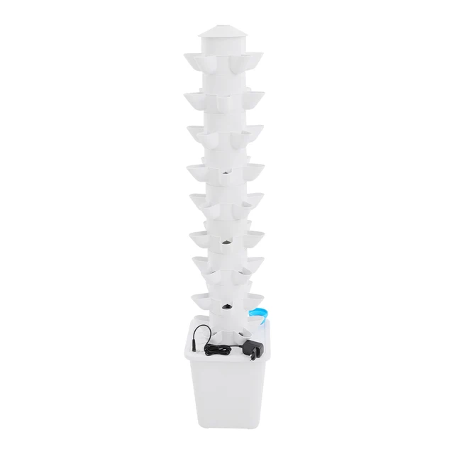 45-Holes Hydroponic Garden Vertical Tower| Hidroponia Growing System Vegetable Planter for Balcony Garden Greenhouse
