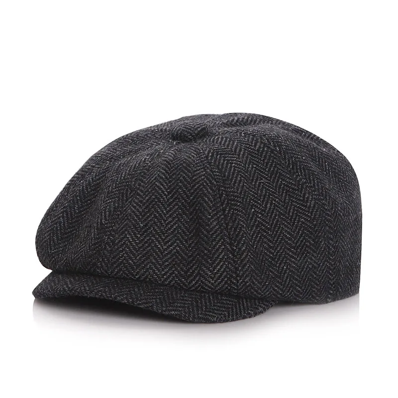Autumn Winter Warm Children Beret Fashion Solid Color Newsboy HatS for Boys Outdoor Casual Sports Cap Boys Clothes Accessories