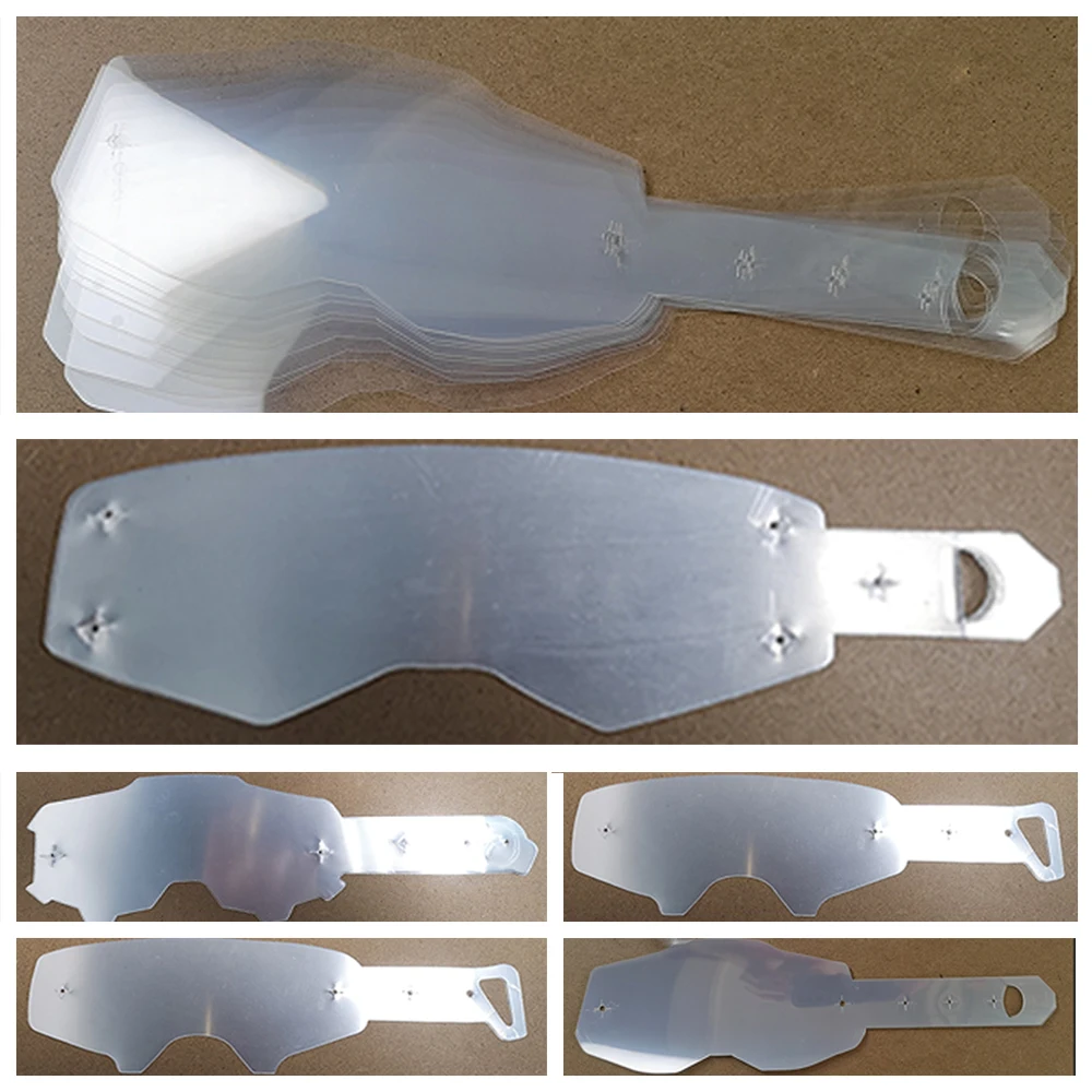 Motorcycle Windshield Tear Off Film Dust-Proof Patch Scratch Resistant Film Competition Rainy Day Mud Resistant 4PC 10PC