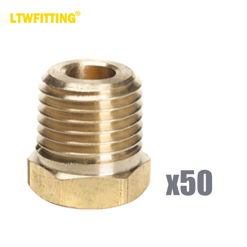 

Латунная Труба LTWFITTING с шестигранной головкой, фитинги с наружной резьбой 1/4 дюйма NPT для воздуха, топлива, воды, лодки (комплект из 50 шт.)