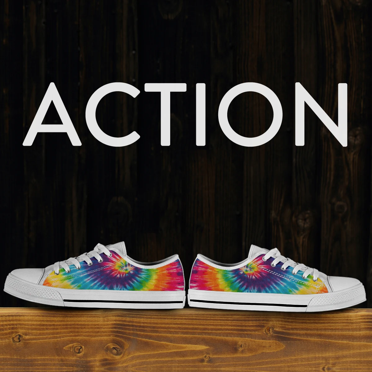 Colorful Tie-dyeWomen's Canvas Shoes Casual Lace-Up Shoe Summer Footwear Girl Flat Vulcanized White Women's Sneakers