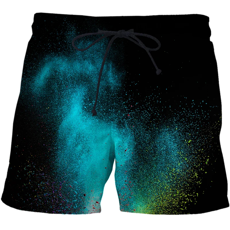 

Dust splash tie dyeing series 3D printing Mens Swimwear Swim Shorts Trunks Beach Board Shorts Swimming Pants Mens Running Sports