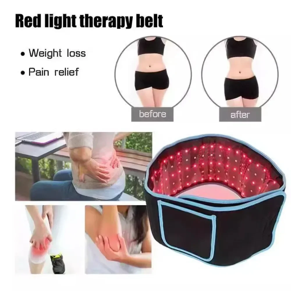 Multi Style Red Light Belt, 850nm&660nm Infrared Light Therapy Pad for Relieve Body Part Joints Fatigue Burning Fat Slimming