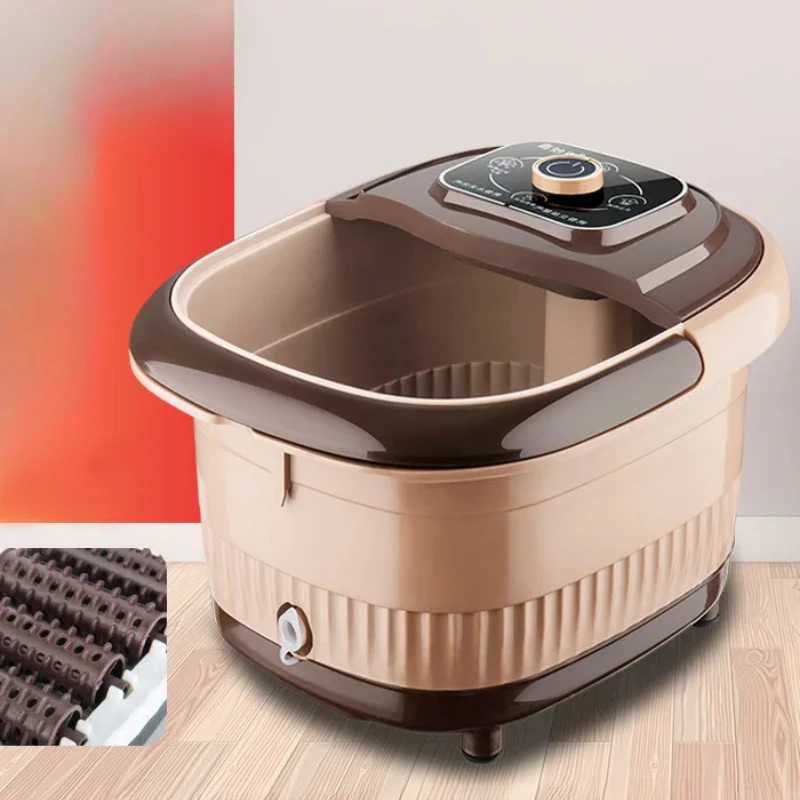 Automatic Foot Bath Basin with Electric Massage 12-Roller Heating Foot Bath Household Washing Tub with Constant Temperature