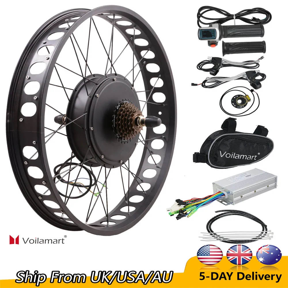 Electric Bicycle Conversion Kit 26inch 1000w 48v Electric Bike Fat