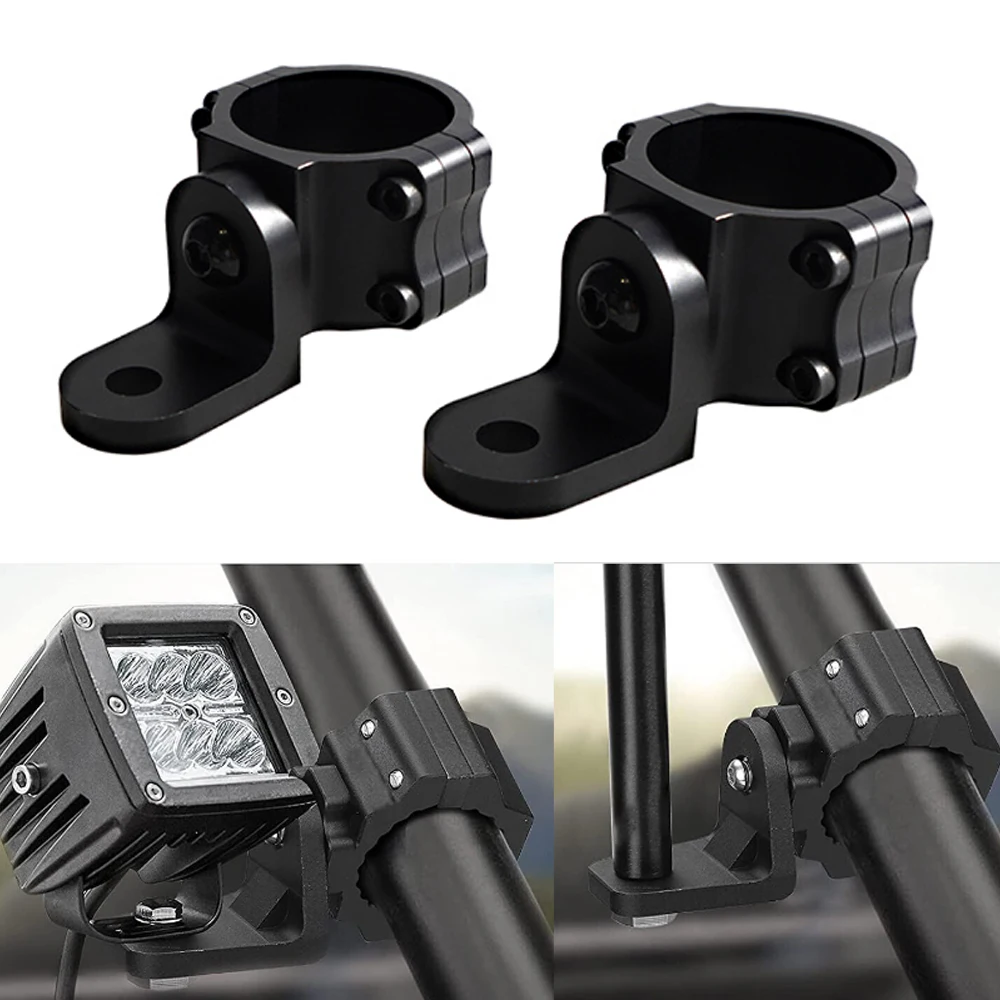 

2pcs Mount Brackets For UTV ATV RZR 4WD LED Whip Light Bar 1.75" to 2"Rollbar Cage Car Accessories