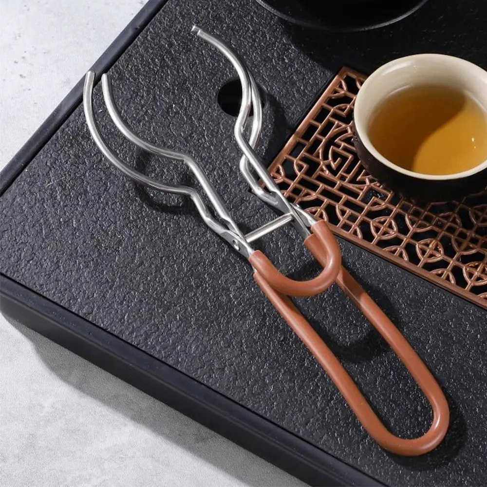 Stainless Steel Cup Clamp Multi-functional Anti-scalding Tea Brewing Assistant Easy To Clean Portable