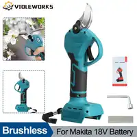 Cordless Rechargeable Pruning Shears Brushless Electric Pruner 35mm Cutting Dia Digital Display Screen for Makita 18V Battery 1