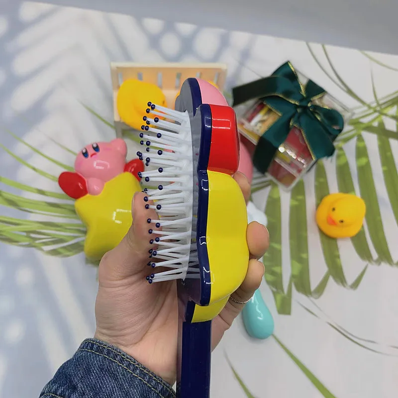 Anime Kirby Airbag Comb Printing Children\'s Comb Massager Hairdressing Comb Anti-static Cute Girls Portable Air Cushion Comb