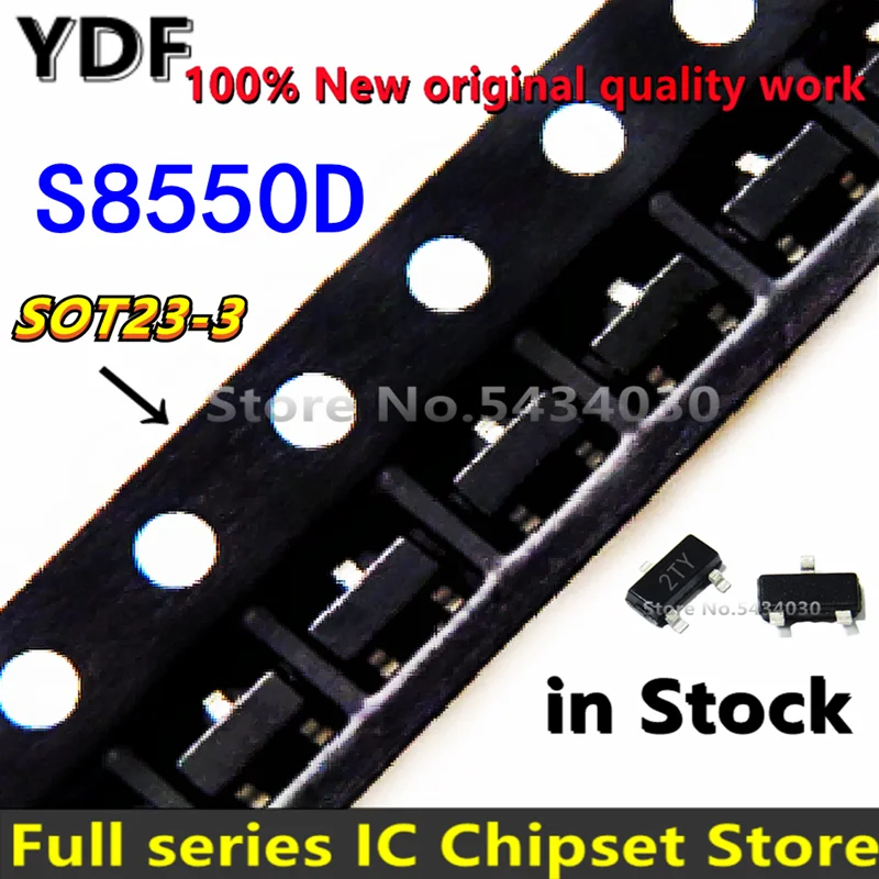 (100pcs) 100% New S8550 S8550D SMD 2TY SMD SOT23-3