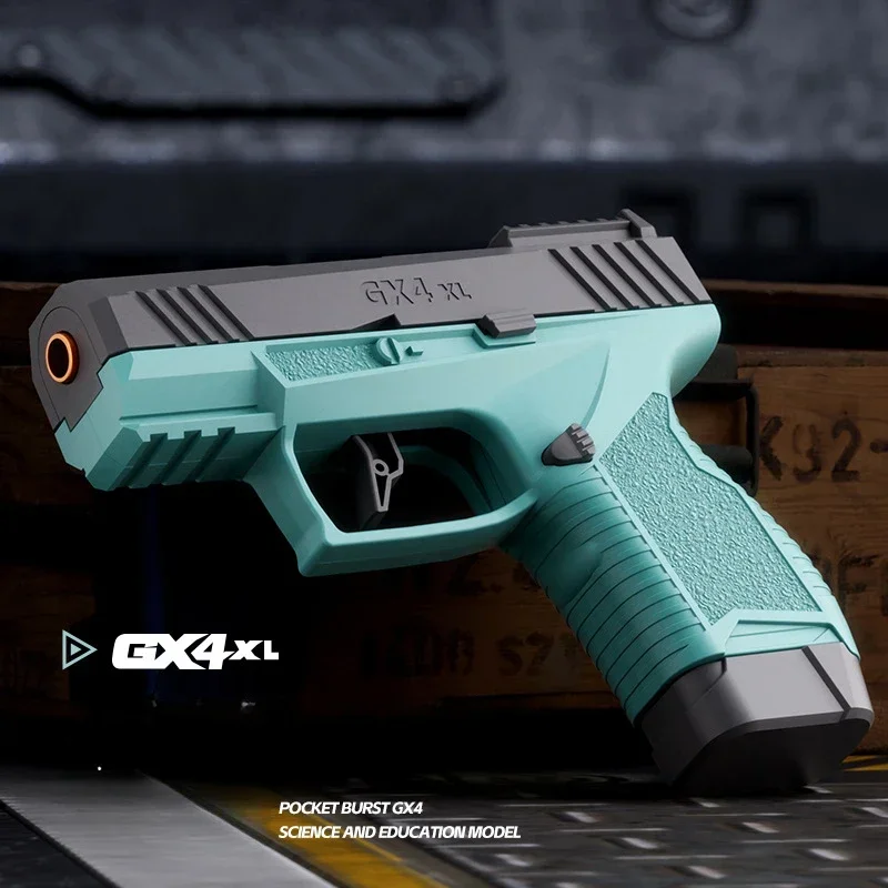 Mini Gx4 Pocket Toy Gun Continuous Shell Throwing Macara Education Gun Model Soft Bullet Launcher BlowBack Airsoft Small Pistol 4