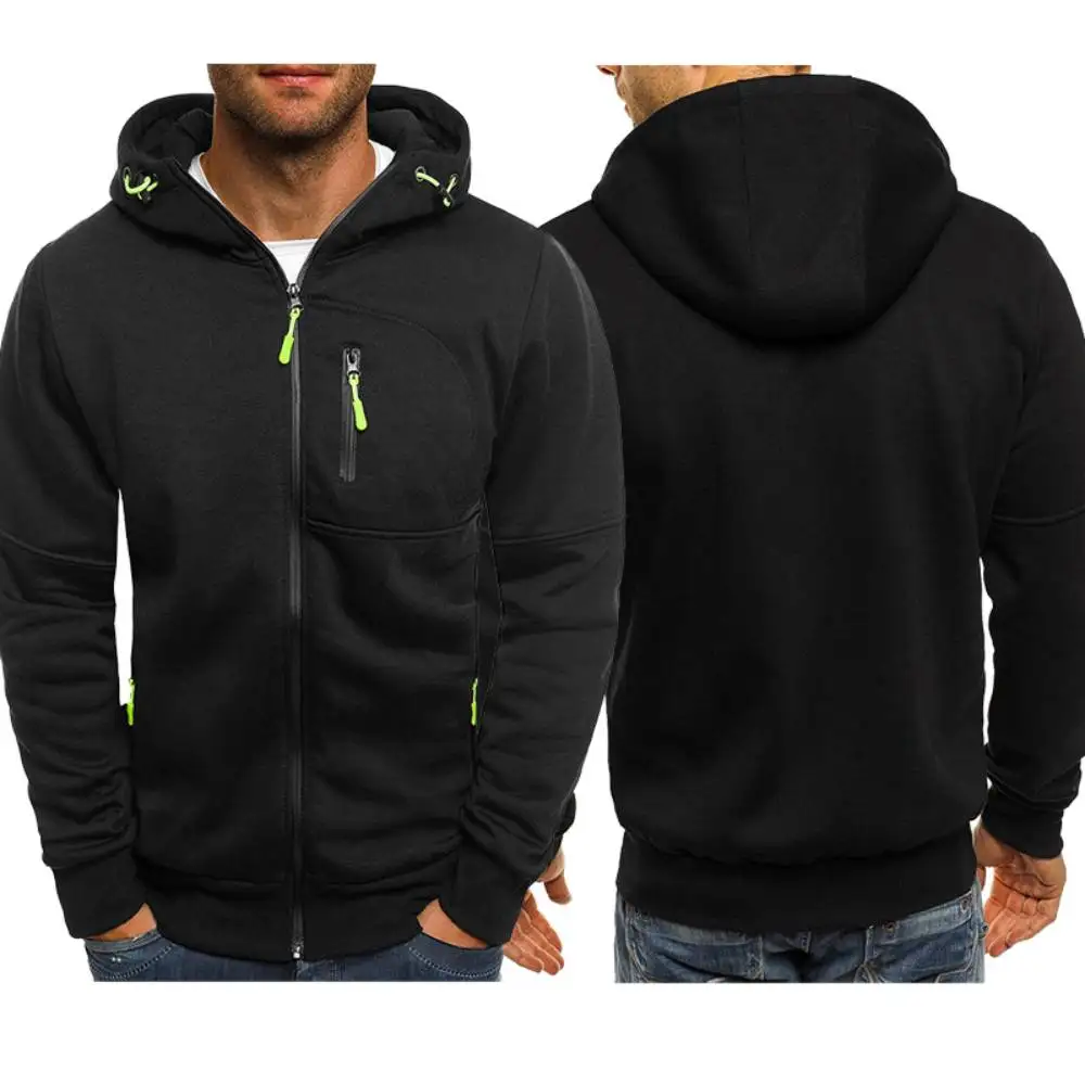 New Men Hoodies Casual Sports Winter Long-sleeved Cardigan Hooded Men's Hoodie European European Large Size M-4XL