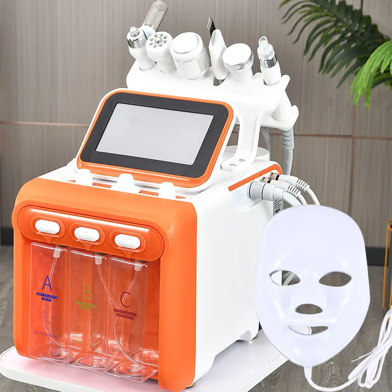 Facial beauty instrument 7 in 1 hydro microdermabrasion aqua peeling