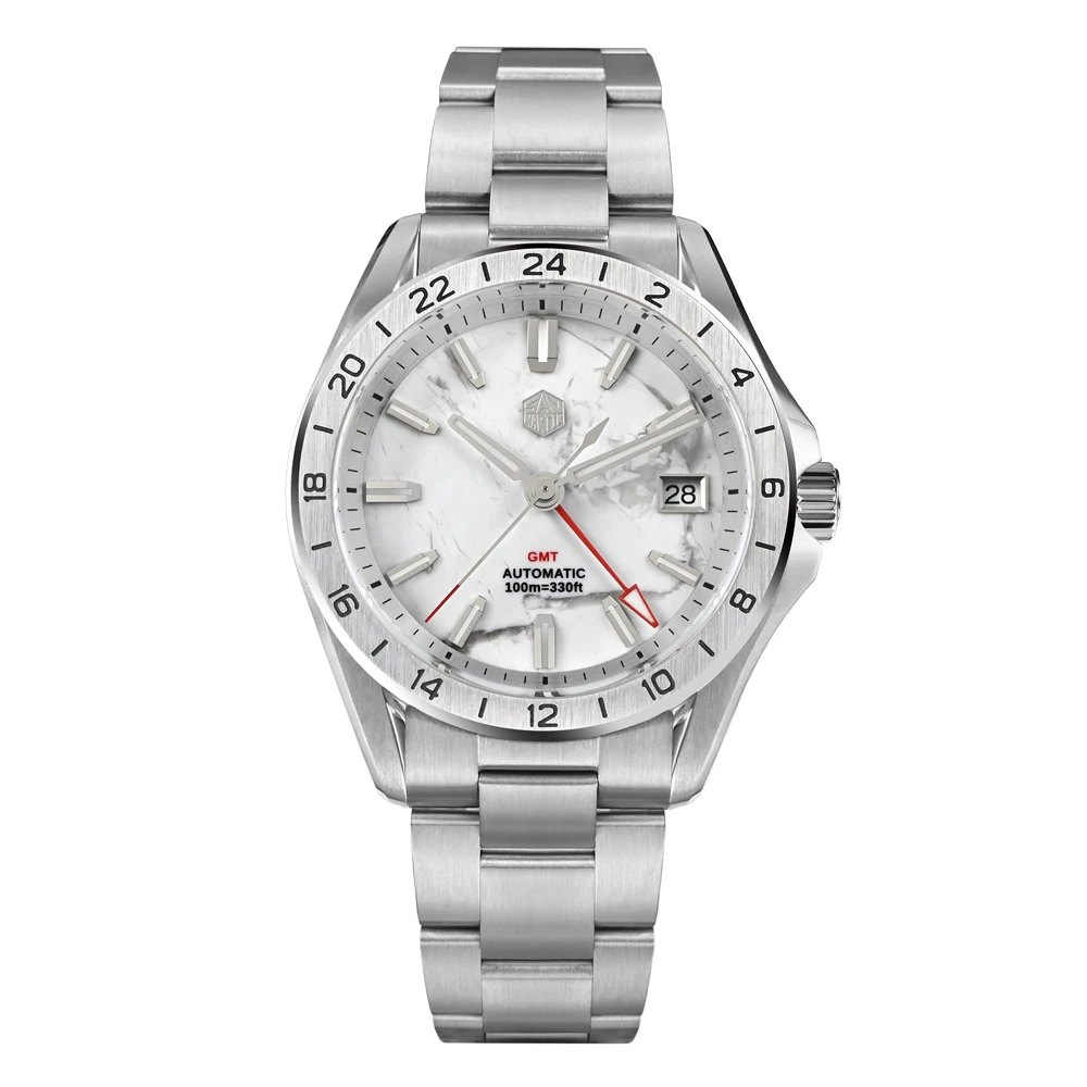 【値下げしました】San Martin SN0129 G Aventurine San Martin 39mm Aventurine Gemstone Dial Luxury Men's Watch