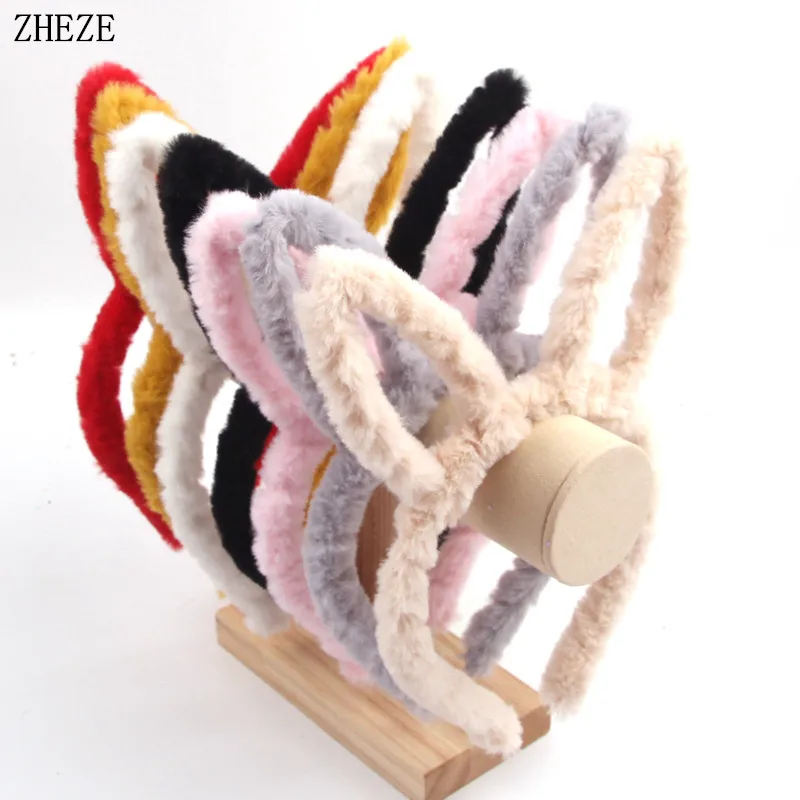 1 Stück süßer Plüsch-Haarreifen zum Waschen des Gesichts, Hautpflege, Kawaii-Häschenohr-förmiges Stirnband für Frauen und Mädchen, tragen tägliche Haar-Accessoires