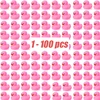 1-100pcs Mini Rubber Ducks 2.2 Inch Duck Toys Squeaky Rubber Ducks Cute Float Duckies for Little One Birthday Party 1
