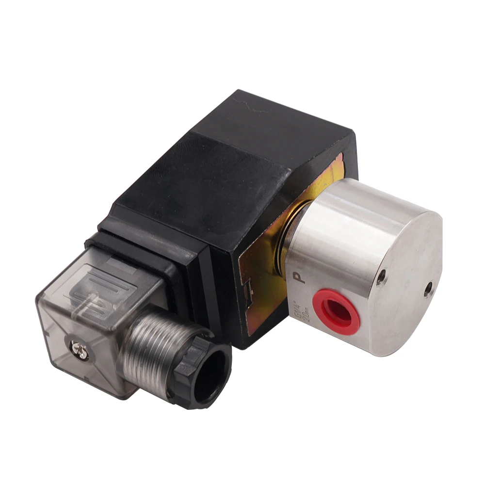Orifice 1.2mm 200Bar 2mm 100Bar 304 Stainless Steel 2 Way High Pressure Normally Closed Solenoid Valve G 1/4" 1/8" AC220V DC24V