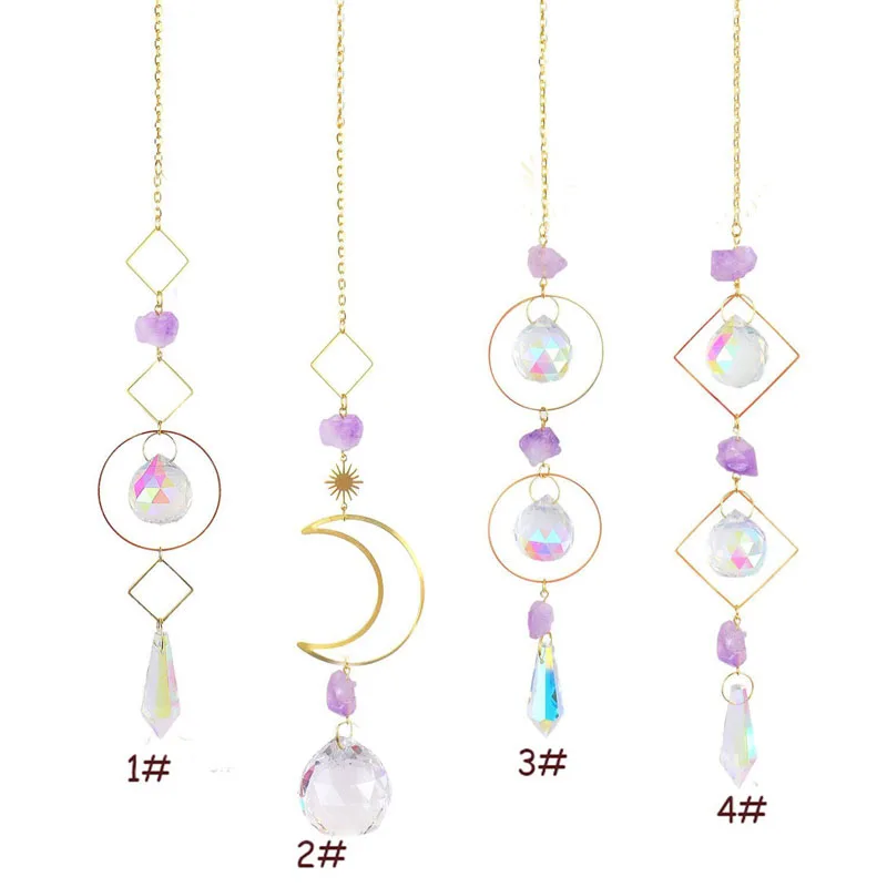 Wind chimes wind chime crystal light catcher Suncatcher Crystal Wind Chimes Light Catcher Rainbow Prism Maker Chakra Crystal Hanging Pendant Window Home Garden Decoration