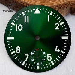 Pilot Watch Dial & Luminous Hands with Arabic Numerals - Aviator Wristwatch Face Mod Parts (Green dial)