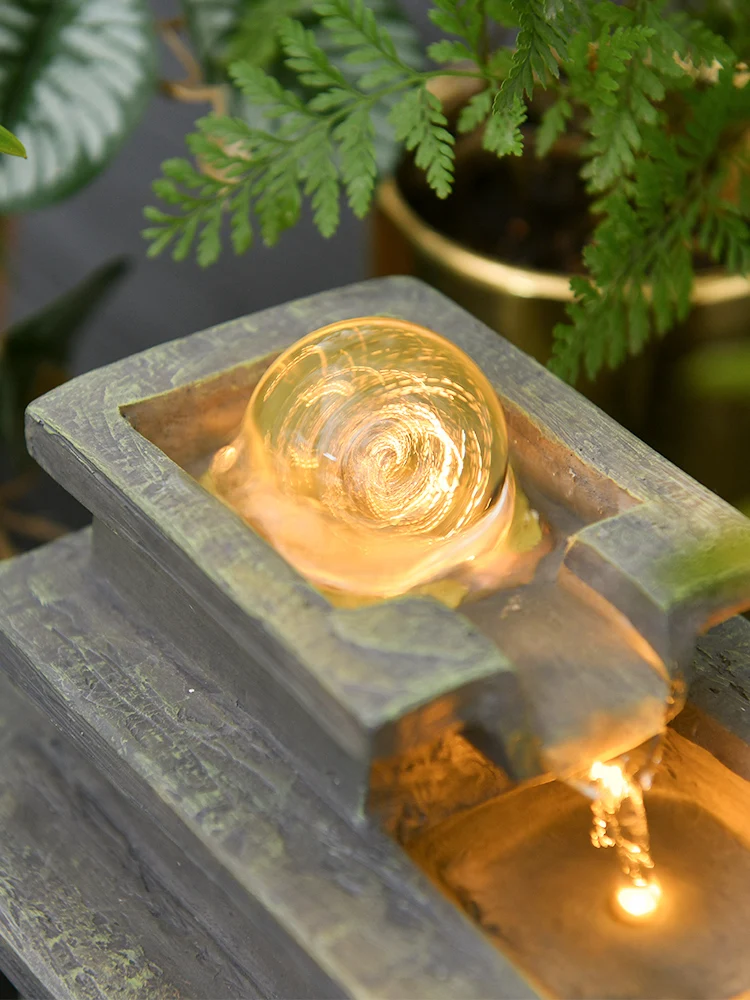Running Water Ornaments, Circulating Water, Household, Study, Fortune, Desktop Decoration, Transfer Ball, Office, Creative Decor