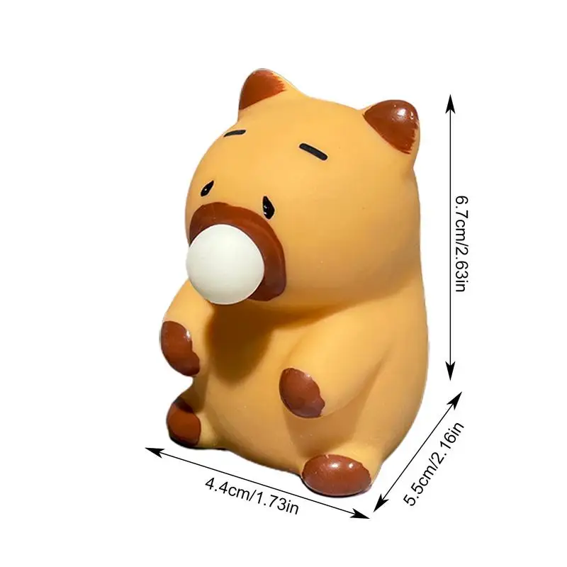 PVC 귀여운 Capybara 핀치 장난감 불고 거품 재미 있은 긴장 공 감각 Fidget 장난감 어린이를위한 작은 짜기 공 장난감 소년 Aldult