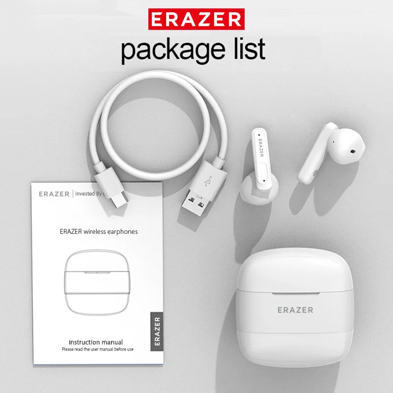 ERAZER  XT98Pro TWS Bluetooth 5.3 Earphones With Mic Hifi Stereo Earbud Wireless Headphones Noise Cancellation Headsets 2