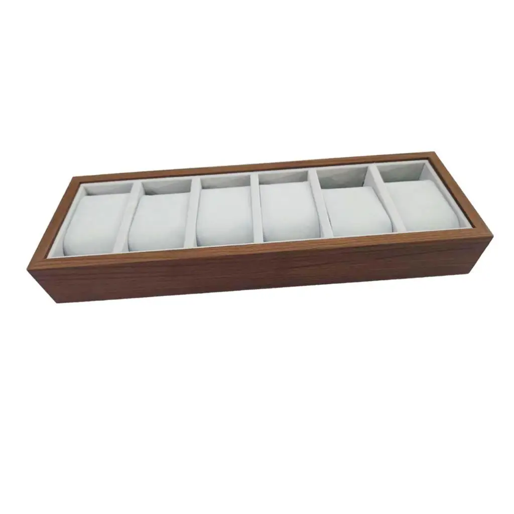 Watch Organizer Tray with Pillow 6 Slots Watch Jewelry Tray for Shop Display