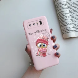 Charming Daisy Flower Silicone Phone Case - Soft TPU Protective Cover for Samsung Galaxy Note 8 (Pink C01)