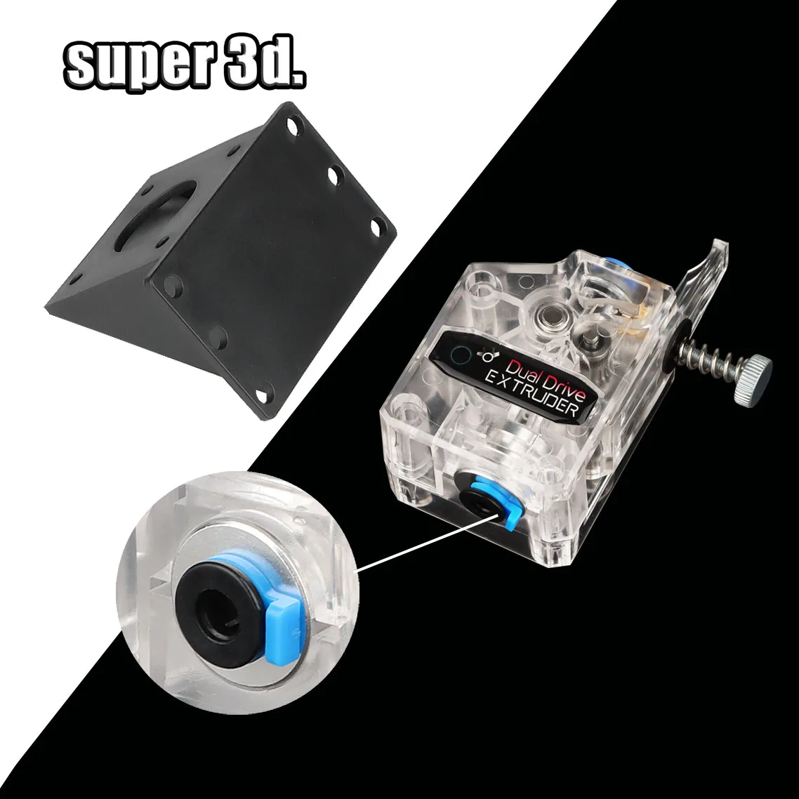 Ddb Clonou a Extrusora Direta de Bowden da Movimentação Dupla do Cilindro para a Impressora 3d Mk8 v6 Ender3 Cr10 para o Filamento Flexível de 1.75 mm Tpu - Imagem 2