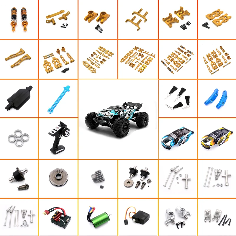 

Обновленные металлические запасные части SCY 16101, 16102, 16103, 16201, 16101, 6312, 1:16, синие, модель 4WD/оригинальные запасные части, 6313, 6314,