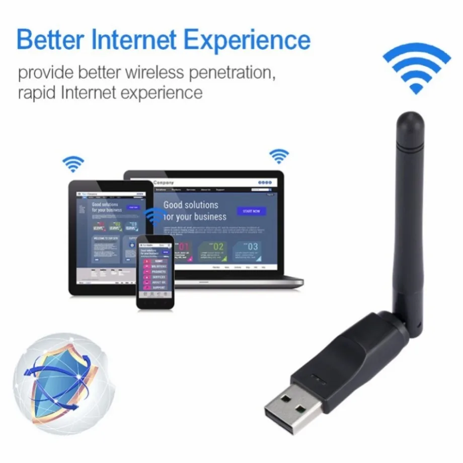 PC 윈도우용 USB 와이파이 어댑터, 무선 네트워크 카드, MT7601 LAN 와이파이 리시버 동글 안테나, 802.11 b/g/n, 150Mbps