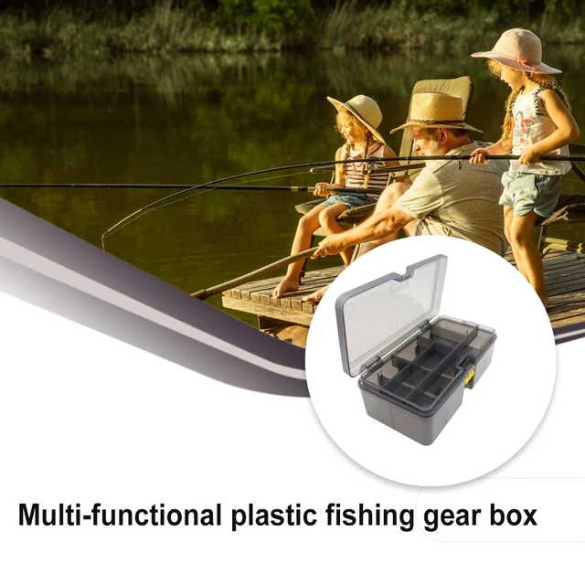 Fishing Tackle Box Single Buckle Double Layer Storage Boxes