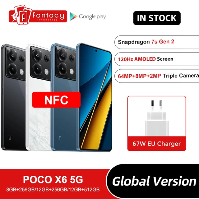 POCO X6 with 6.67″ 1.5K 120Hz AMOLED display, Snapdragon 7s Gen 2