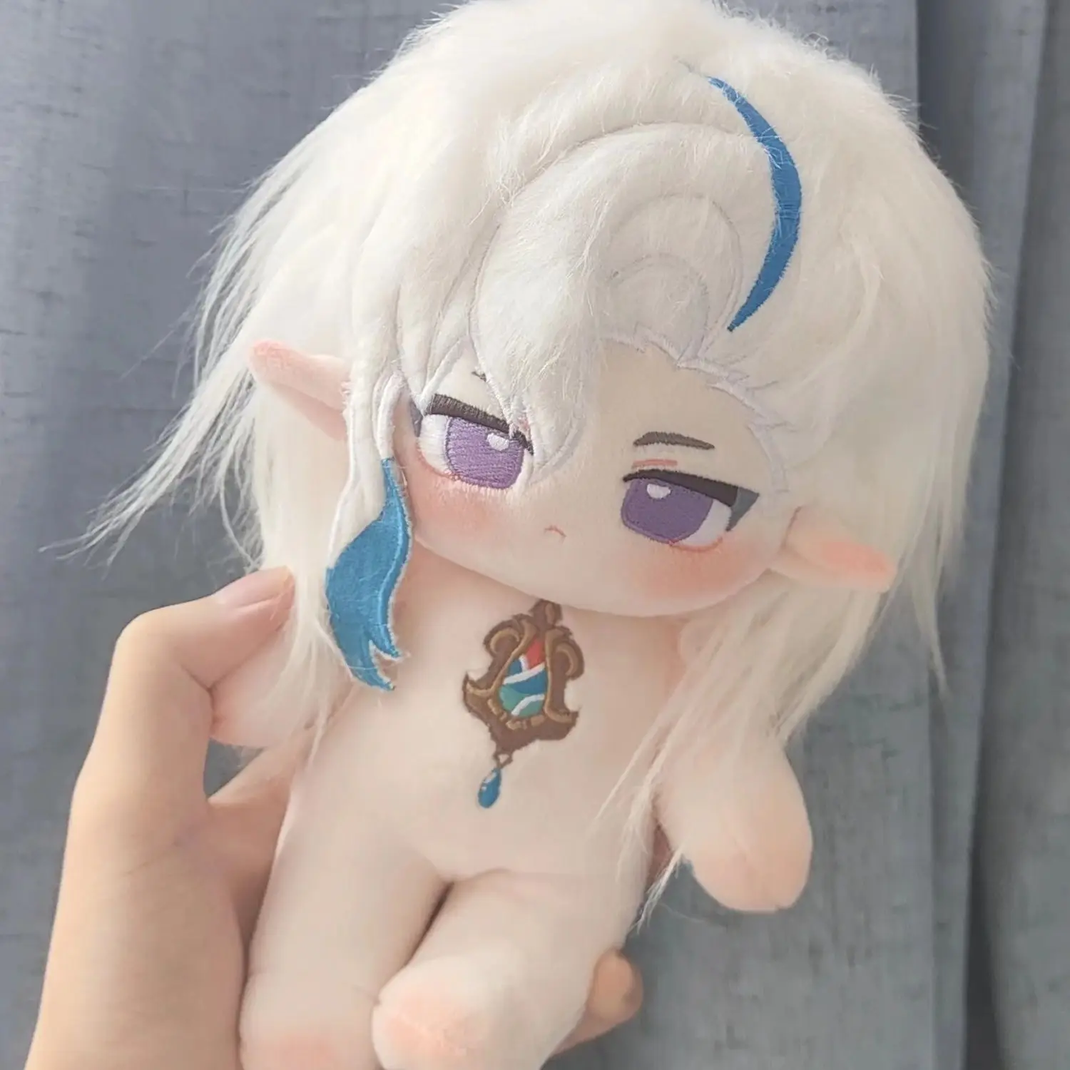 

Anime Game enshin Impac Neuvillette Cosplay Plush Stuffed Doll Body Cotton Change Clothes Dress Up Plushie Pillow 20cm Gift