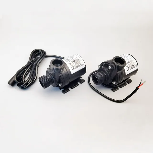 Air mancur kolam ปั๊มน้ำตู้ปลาแบบจุ่มใต้น้ำมอเตอร์ไร้แปรงถ่านขนาดเล็ก DC12V หรือ DC24V สำหรับสวนตู้ปลาที่เงียบสงบเป็นพิเศษ 1