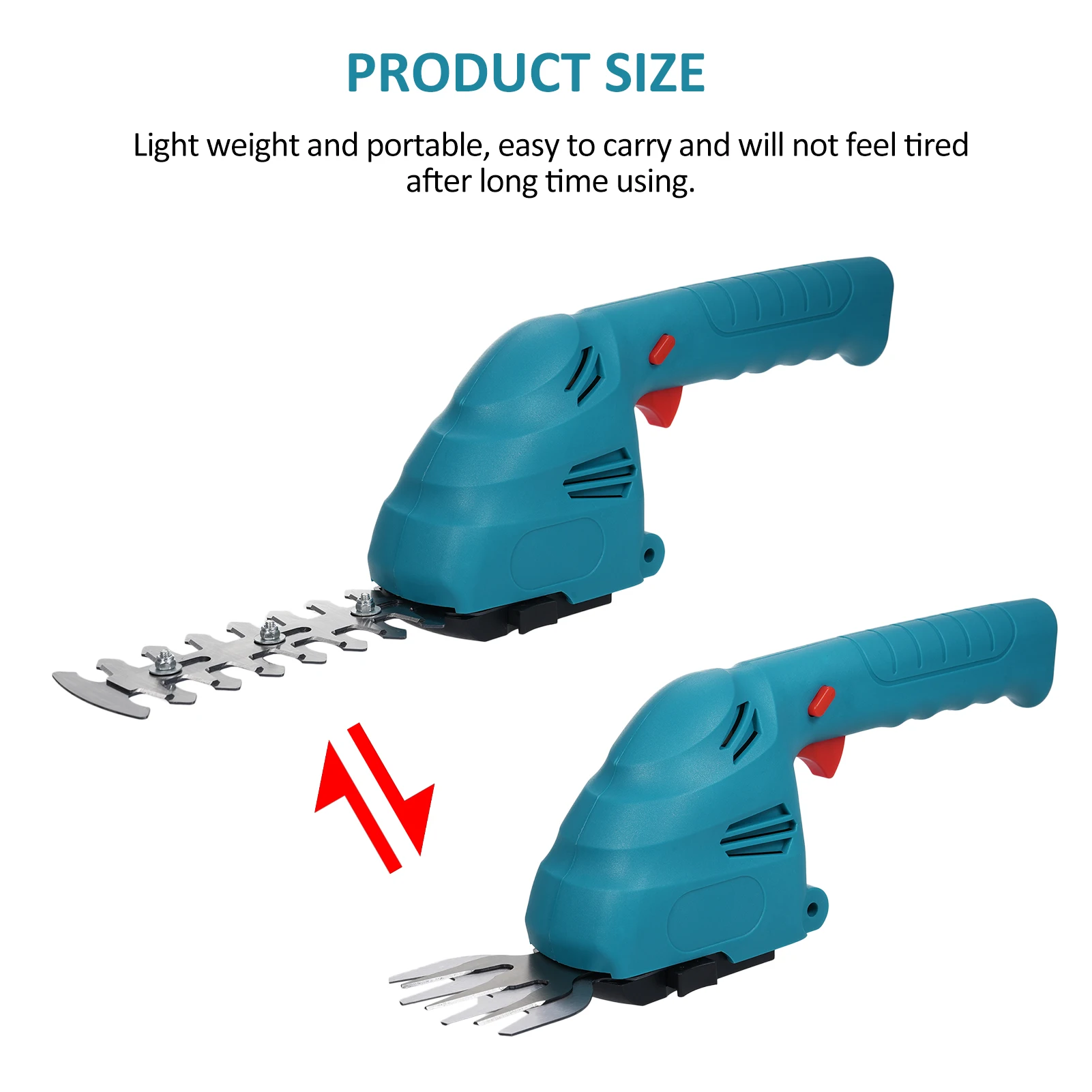 E-5 Lithium Cordless Electric Hedge Trimmer Handheld Dual-Purpose Hedge Trimmer Bush Trimmer for Pruning Shrub Branch Lawn 5