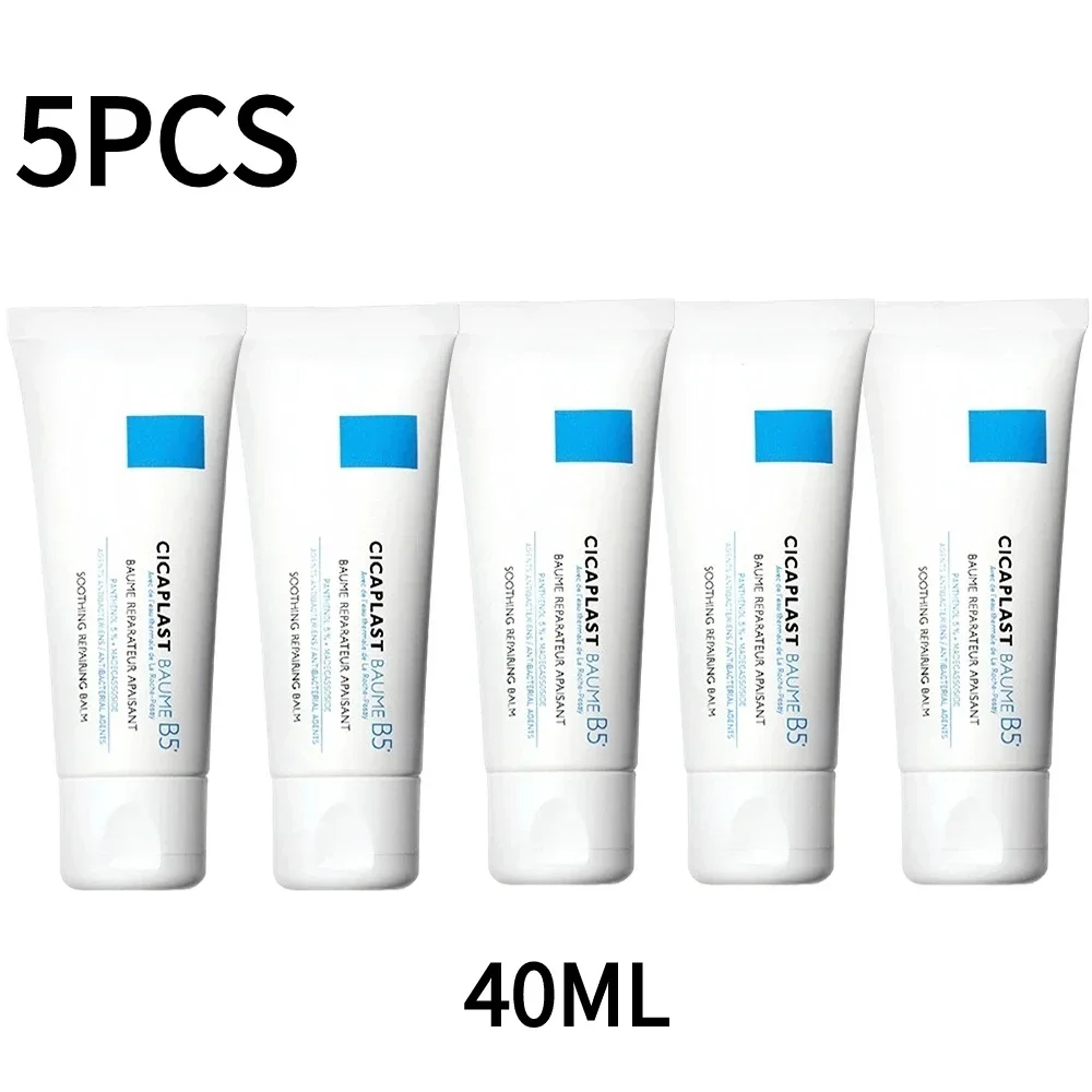 

5PCS CICAPLAST BAUME B5 Moisturizing Romoving Acen Cream Soothes Sensitive Skin Centella Repair Redness Dryness For 40ml/100ml