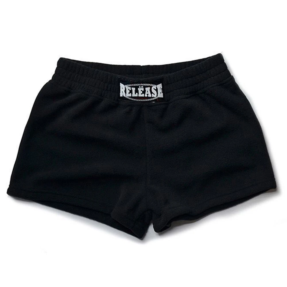 Mens Sexy Solid Color Polar Fleece Shorts 2024 Spring New Fashion Home Simple Warm Loose and Comfortable Shorts for Men