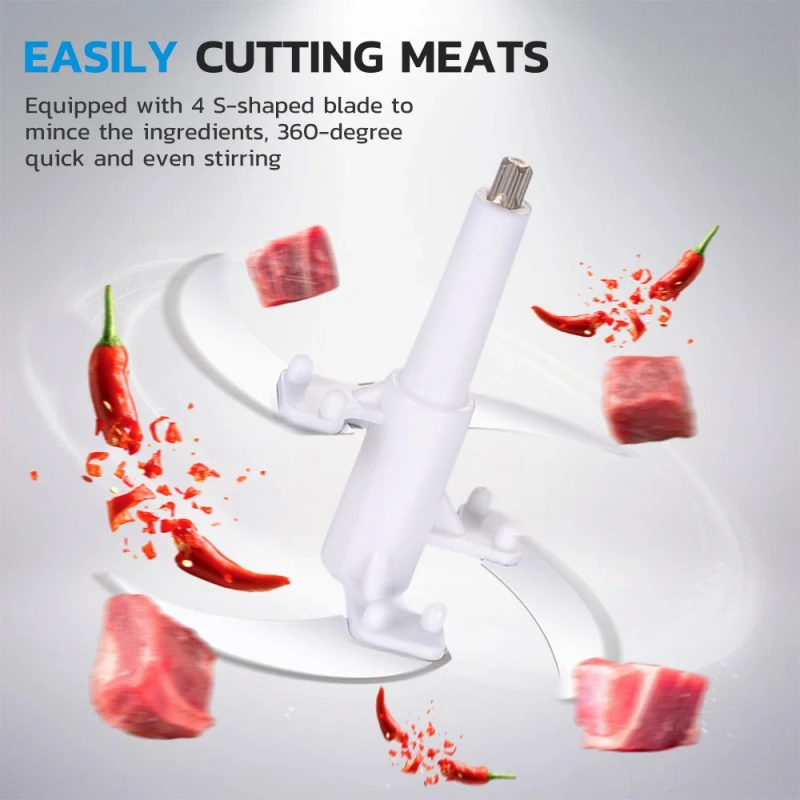 5L Meat Grinder Multifunction Electric Kitchen Chopper Shredder Food Meat Grinder 304 Stainless 6