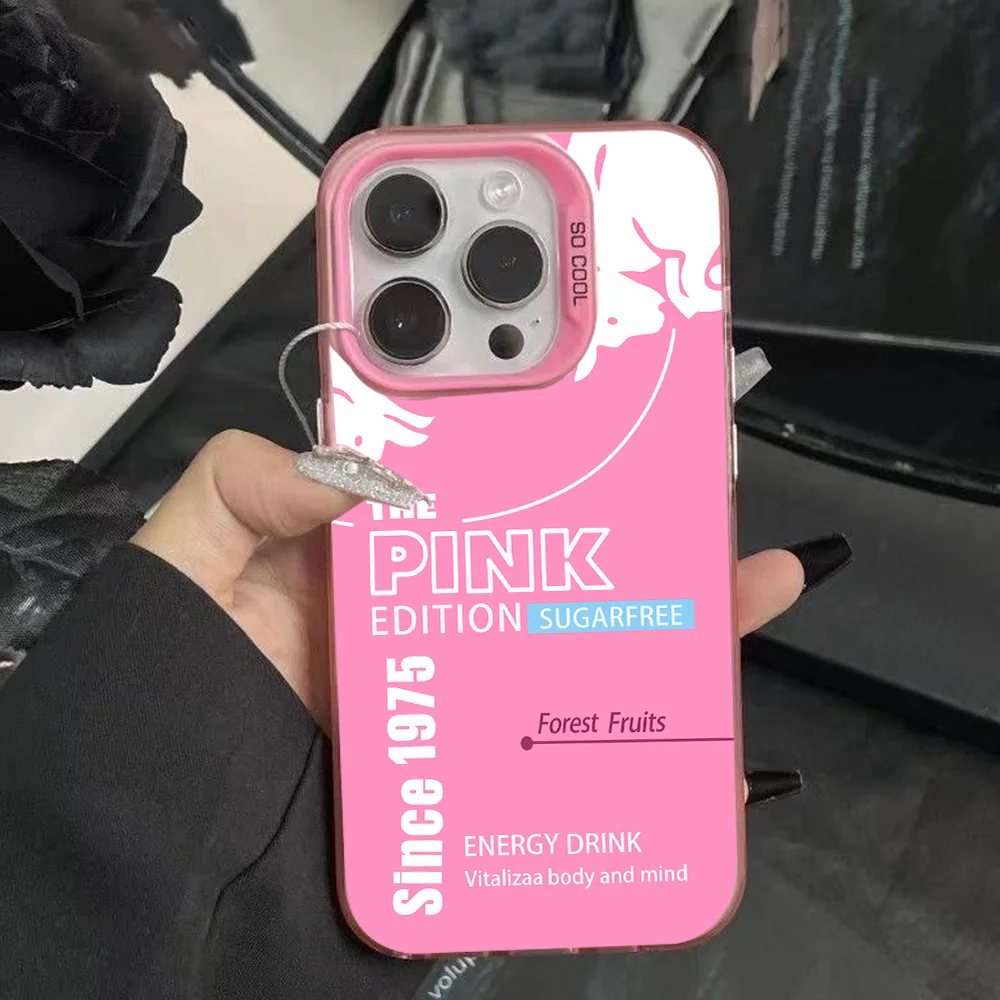 Fashion Red Anti-Fall Matte Back Phone Case