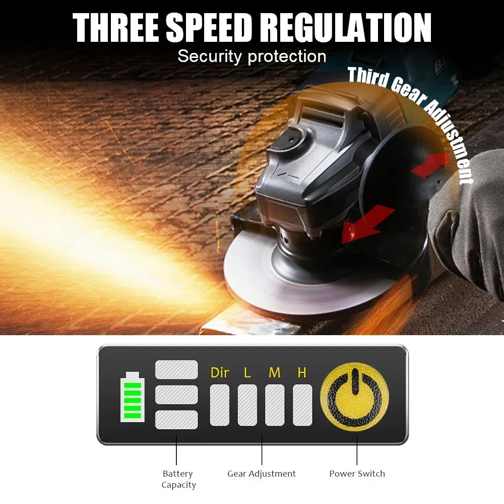 For 18v Makita power tools Grinder Tool Wireless Power Tools Electric Grinder Angle Brushless Sander Angle No Battery