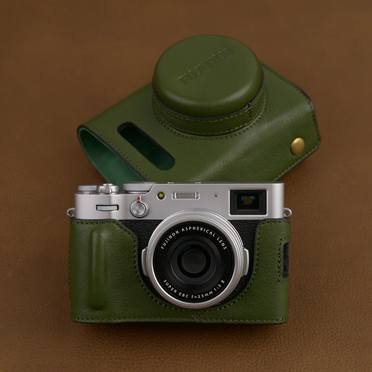 Design Per Fujifilm X100V Fujinon Custodia Per Fotocamera Con Protezione Completa In Vera Pelle Fatta A Mano