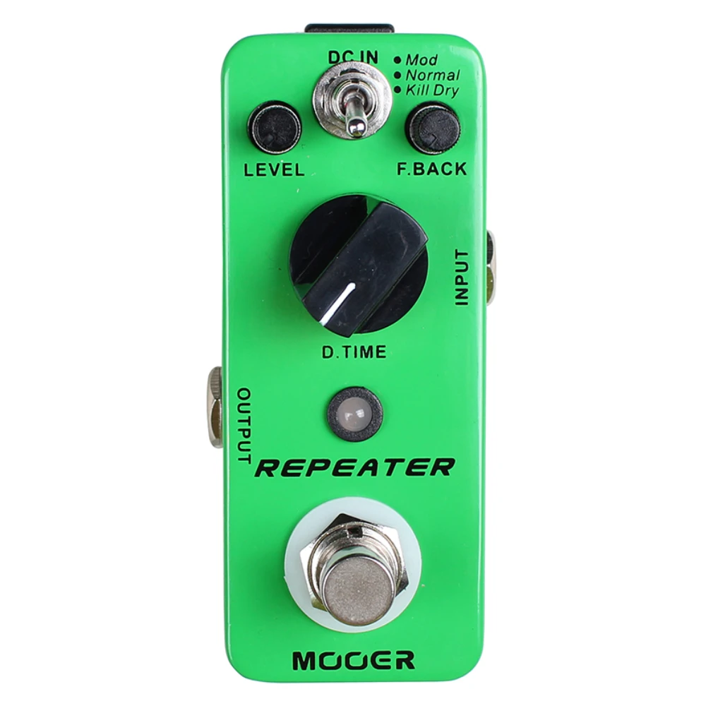 

MOOER Repeater Digital Delay Guitar Effect Pedal Guitar Parts & Accessories 3 Working Modes Mod/Normal/Kill Dry Effect Pedal