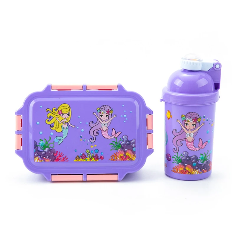 Unicorn Kawaii Bento Lunch Box Water Bottle for Kids Girls Boys