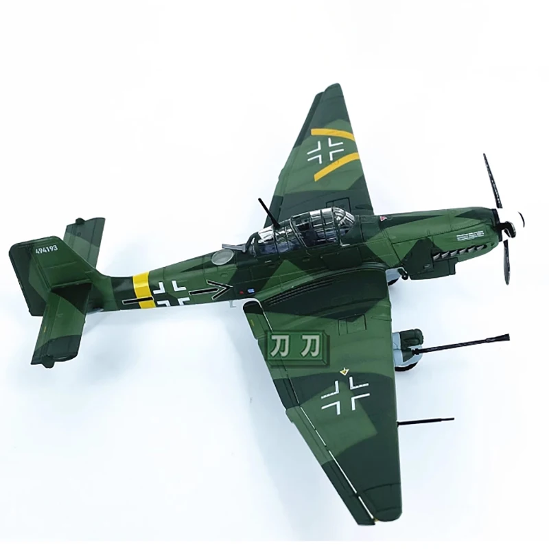 다이캐스트 1:72 스케일 스투카 JU87G2 JU-87 JU87 폭격기 합금 완성 시뮬레이션 모델 기념품 선물 성인 소년용
